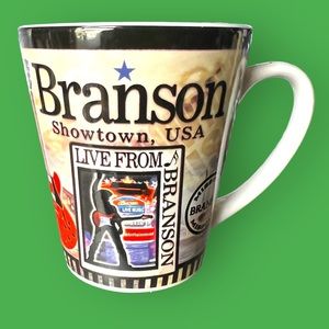 Branson Missouri Showtown USA Ceramic Coffee Mug Vintage 1990s Y2K